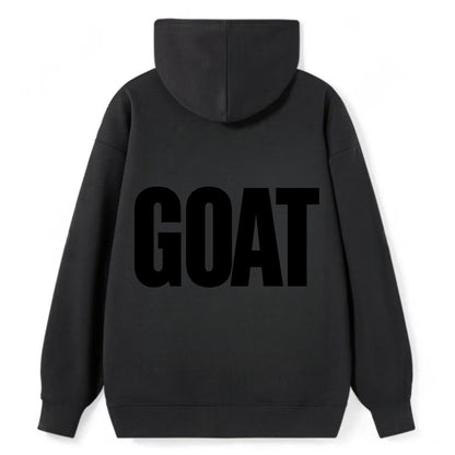 Bold typography design - "GOAT" - greatest of all time - Classic Pullover Hoodie - Black