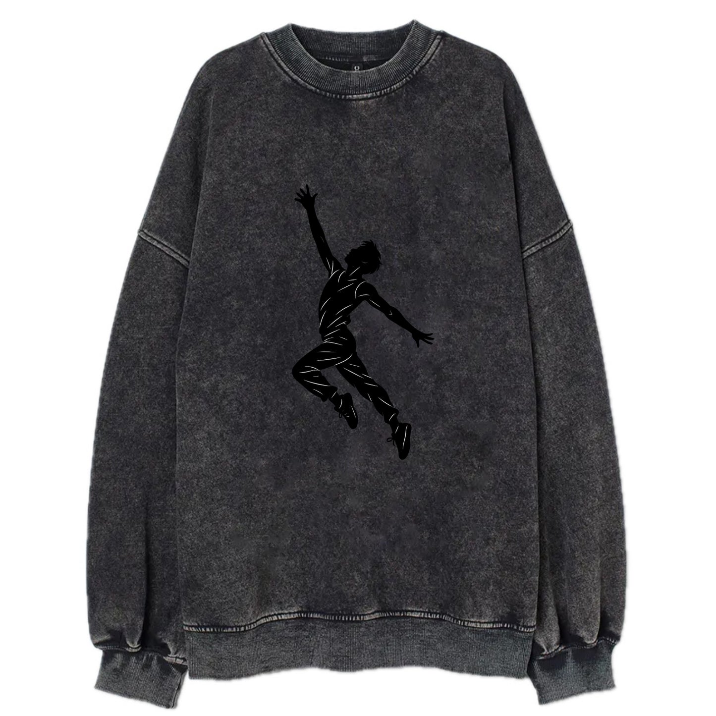 Modern dancer reaching skyward - Vintage Sweatshirt - Black