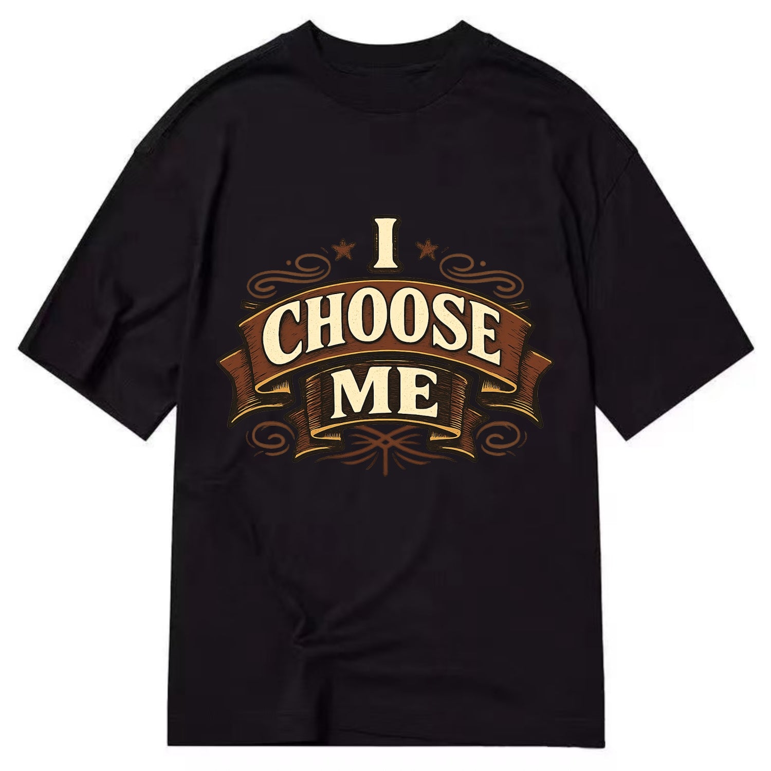 Bold typography design - "I CHOOSE ME" - self-priority, self-selection - Classic T-shirt - Black