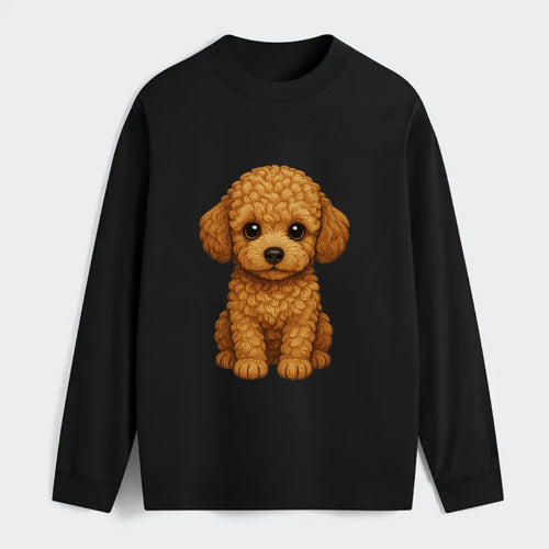 Baby Poodle Puppy - curly fluffy coat, intelligent eyes, elegant snout, - Classic Long Sleeve Shirt