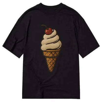 Ice Cream Cone  - Classic T-shirt - Black