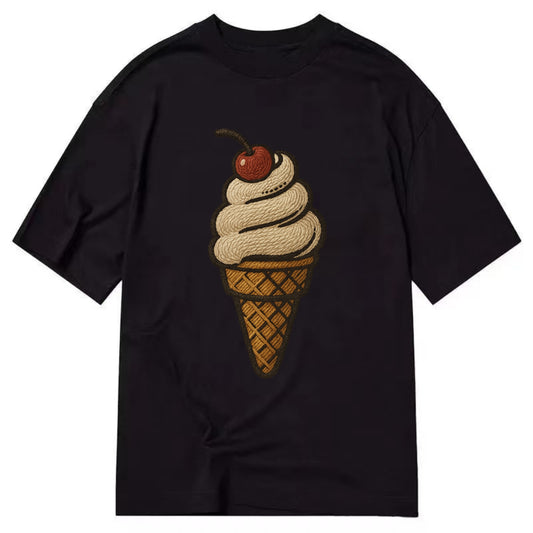 Ice Cream Cone  - Classic T-shirt - Black