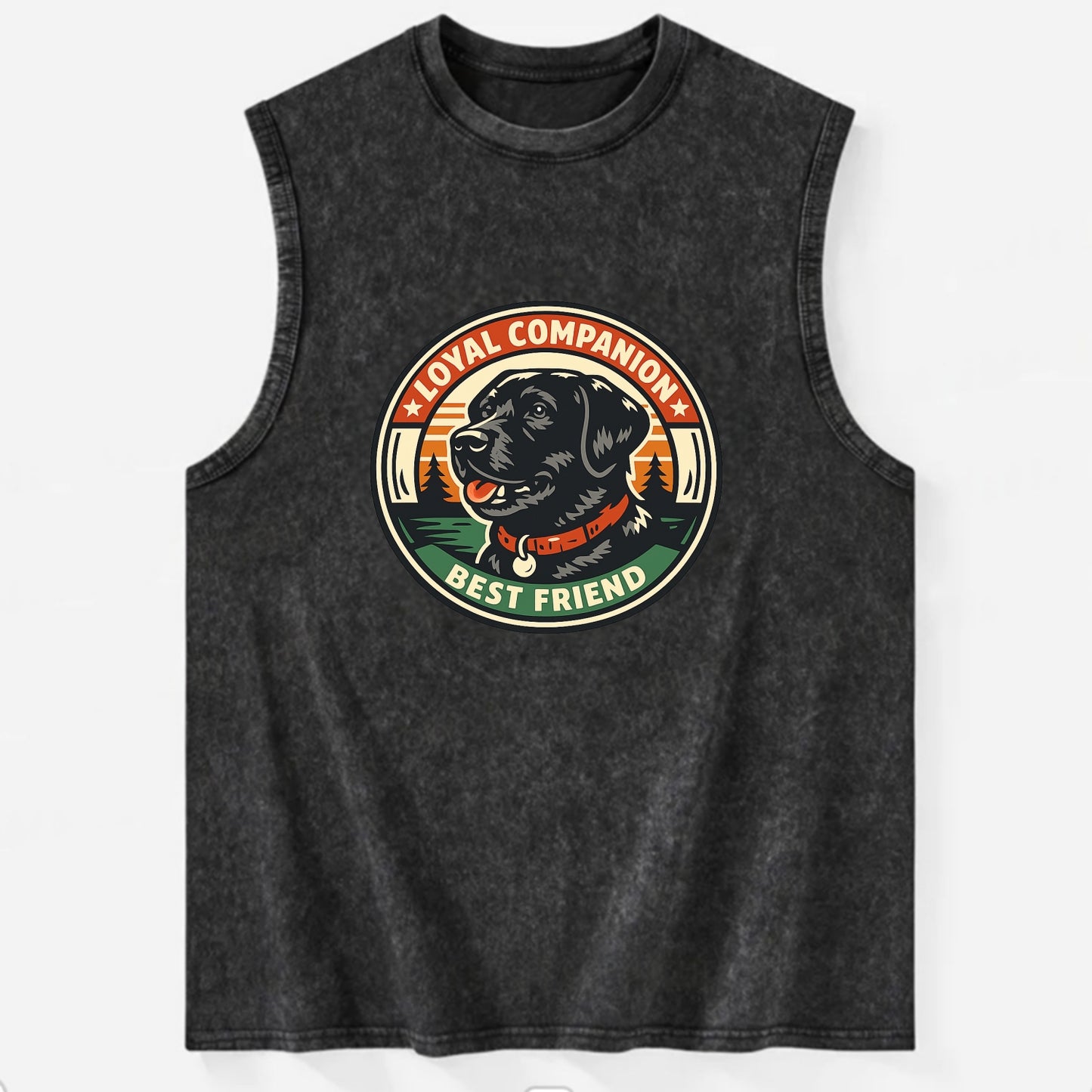 Noble Companion Emblem - Vintage Washed Tank - Black