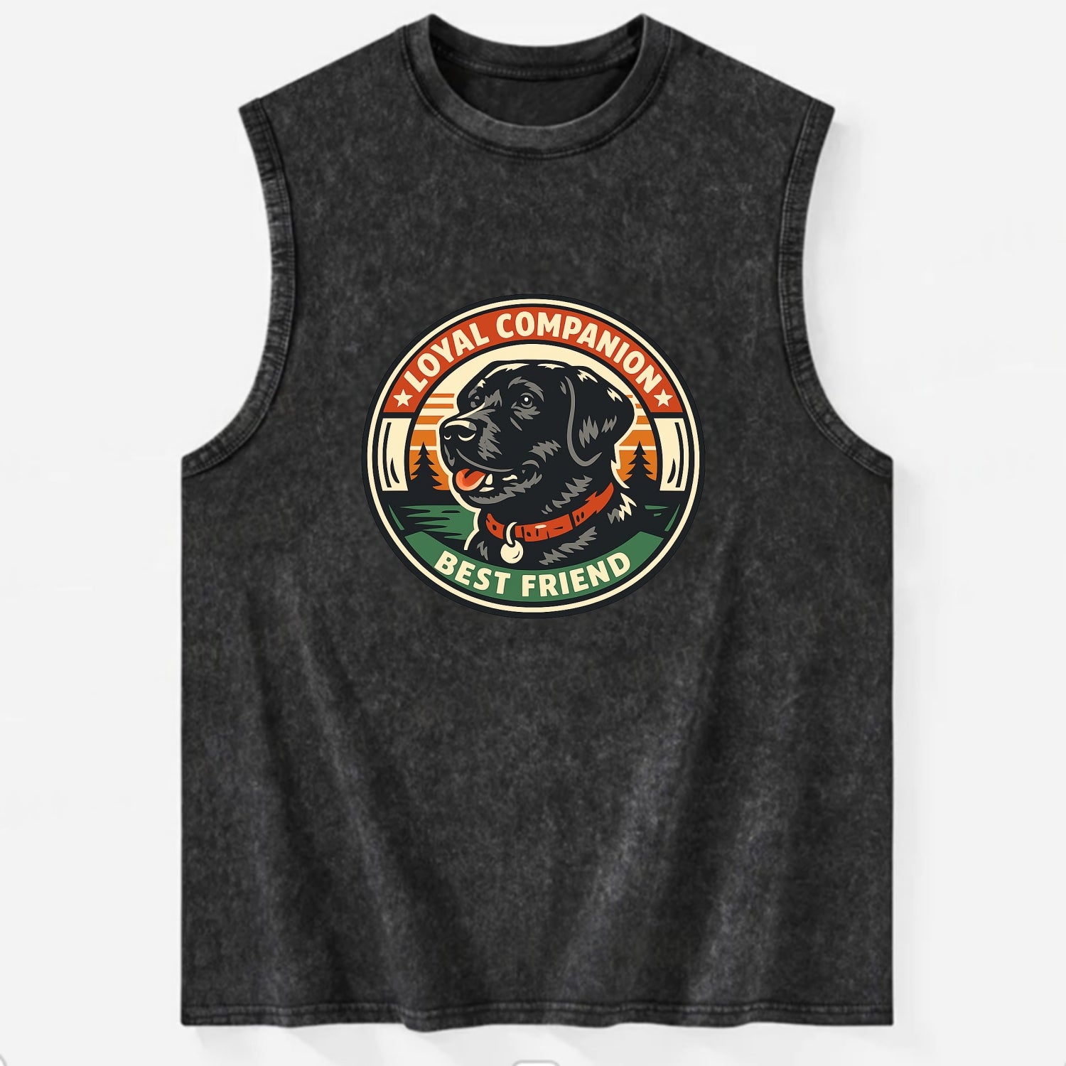 Noble Companion Emblem - Vintage Washed Tank - Black