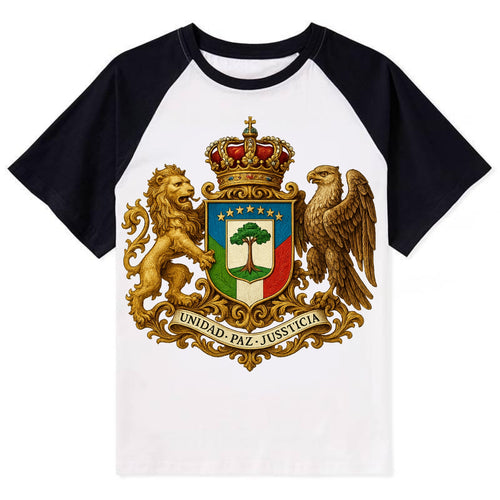 Equatorial Guinea Silk Cotton Tree Emblem - Contrast Raglan T-shirt