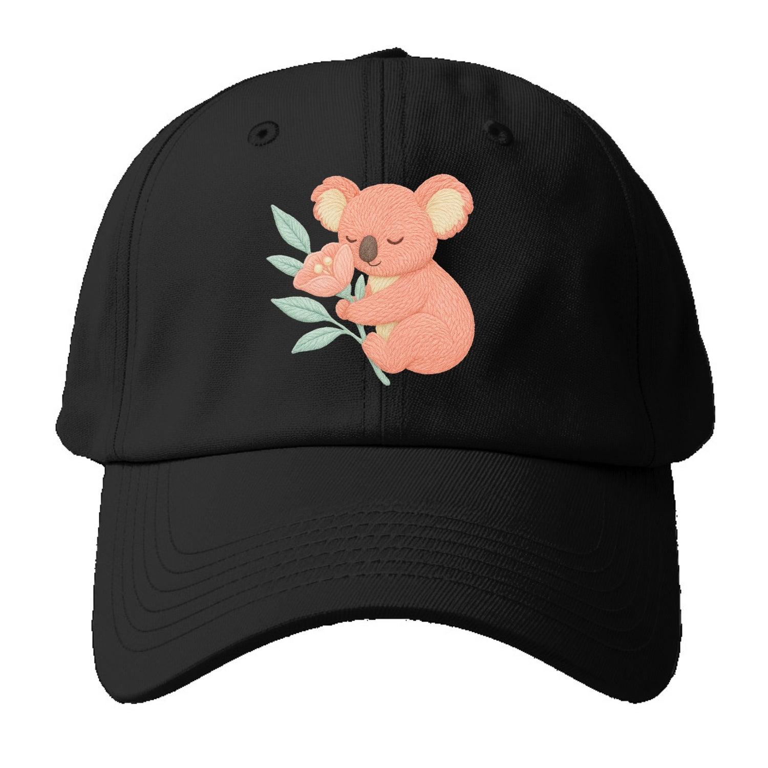Coral Koala - Baseball Cap - Black