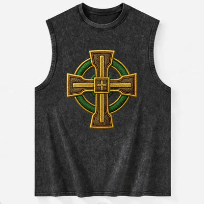 Durrow Cross - Vintage Washed Tank - Black