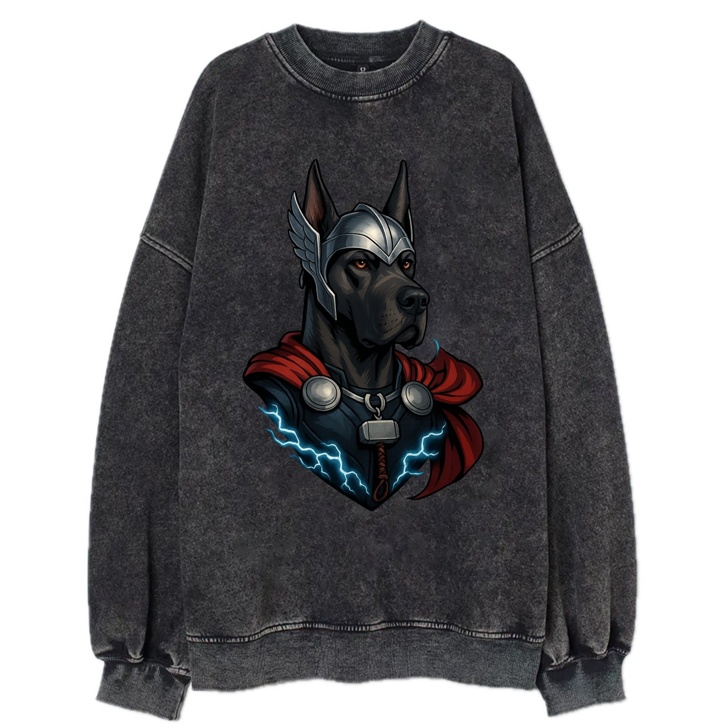 Great Dane Thor  - Vintage Sweatshirt - Black