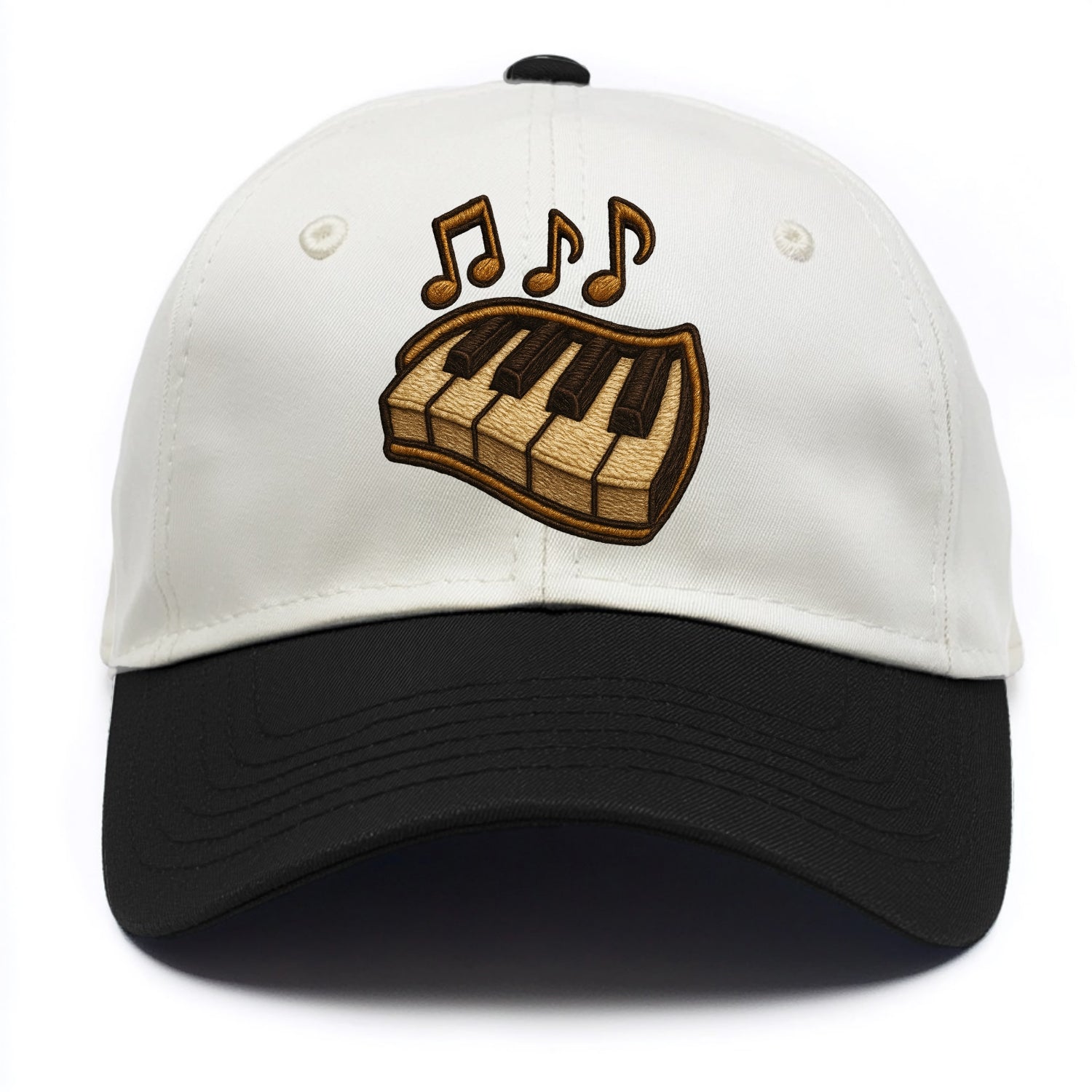 Piano Keys  - Two Tone Cap - Black