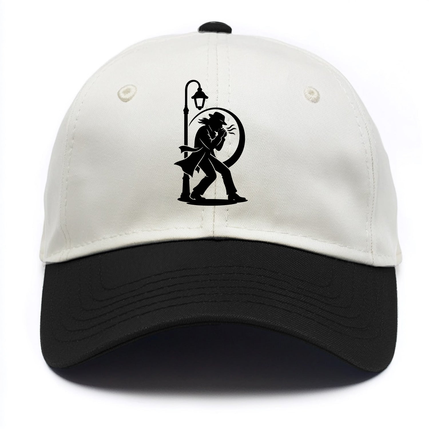 Blues harmonica player under streetlight - Two Tone Cap - Black