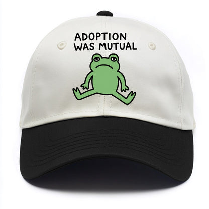 ADOPTION WAS MUTUAL | Animal choosing human - Two Tone Cap - Black