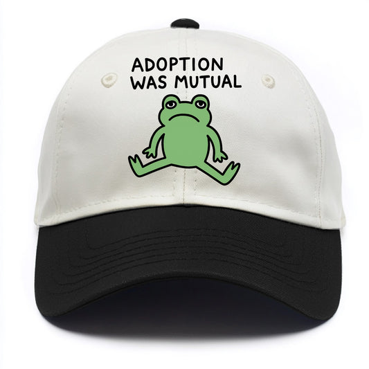ADOPTION WAS MUTUAL | Animal choosing human - Two Tone Cap - Black