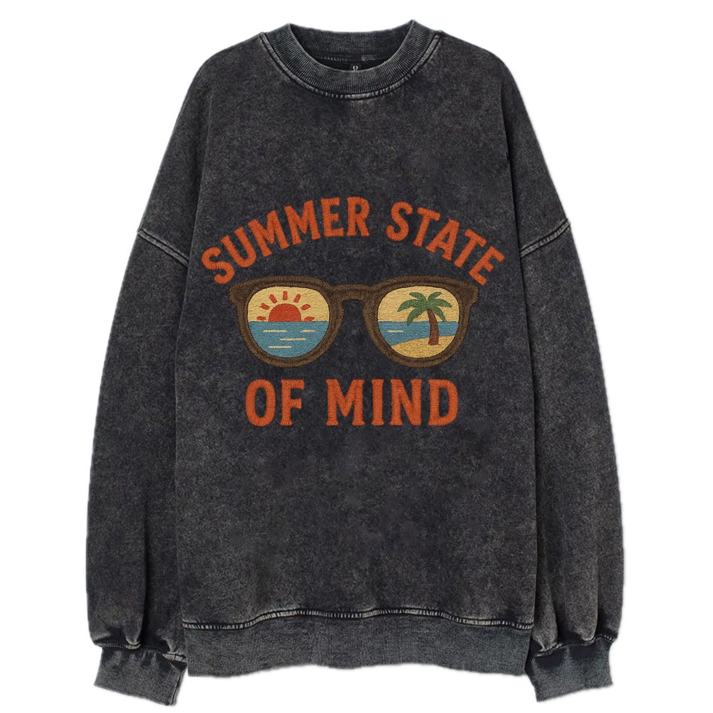 Summer State Of Mind  - Vintage Sweatshirt - Black