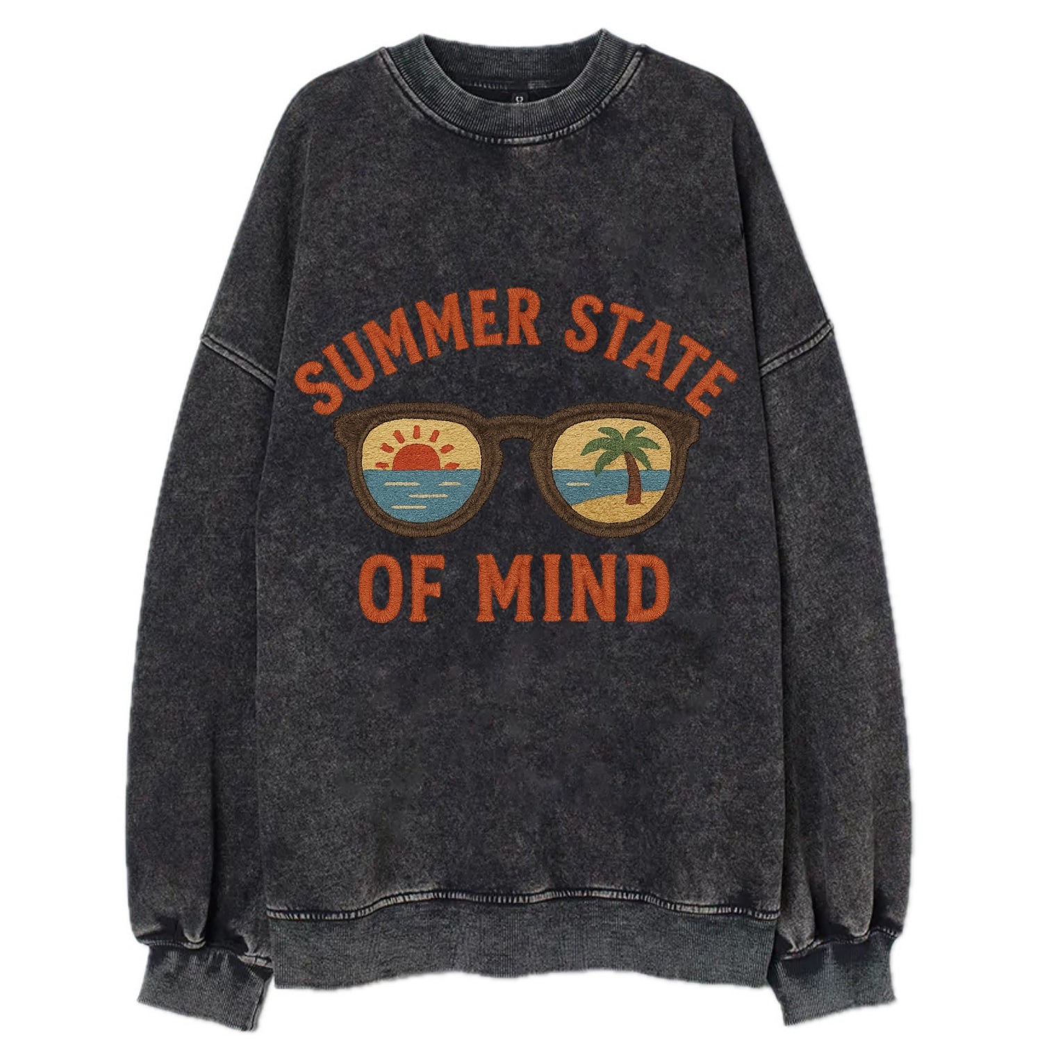 Summer State Of Mind  - Vintage Sweatshirt - Black