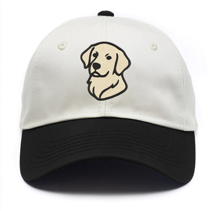 Golden Retriever - Head tilt curious pos Two Tone Cap - Black
