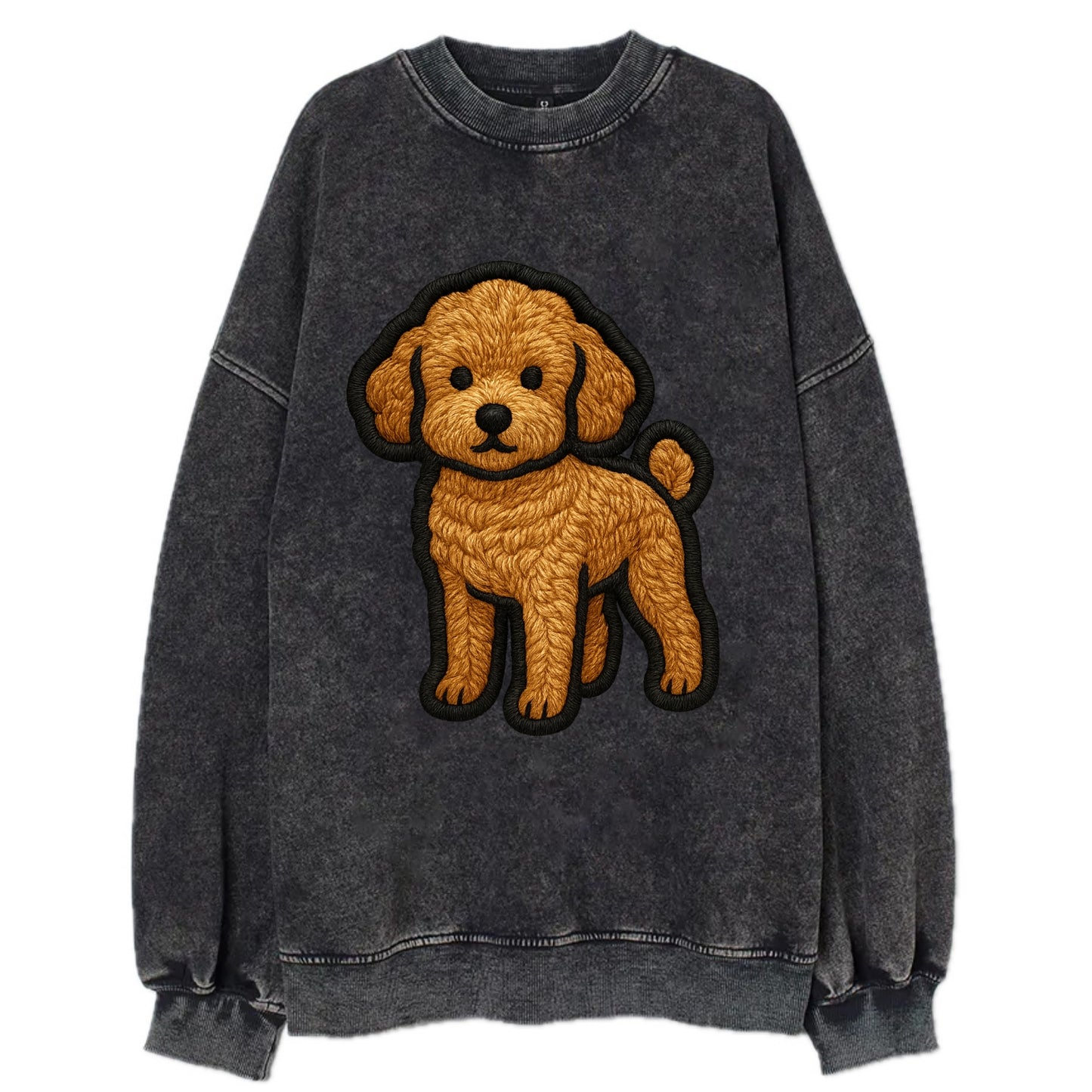 Toy Poodle - Trendy miniature design wit - Vintage Sweatshirt - Black