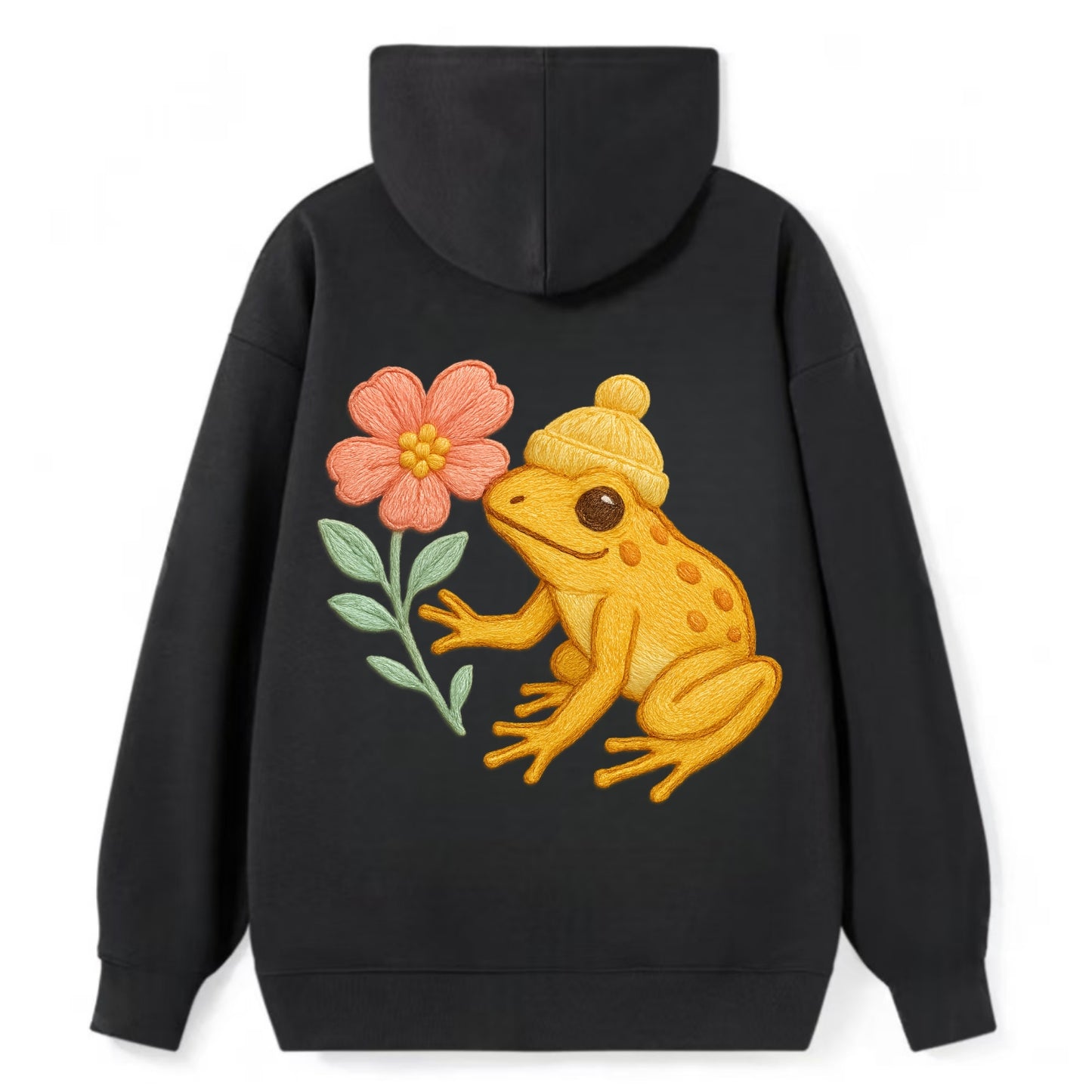 Yellow Dart Frog - Classic Pullover Hoodie - Black