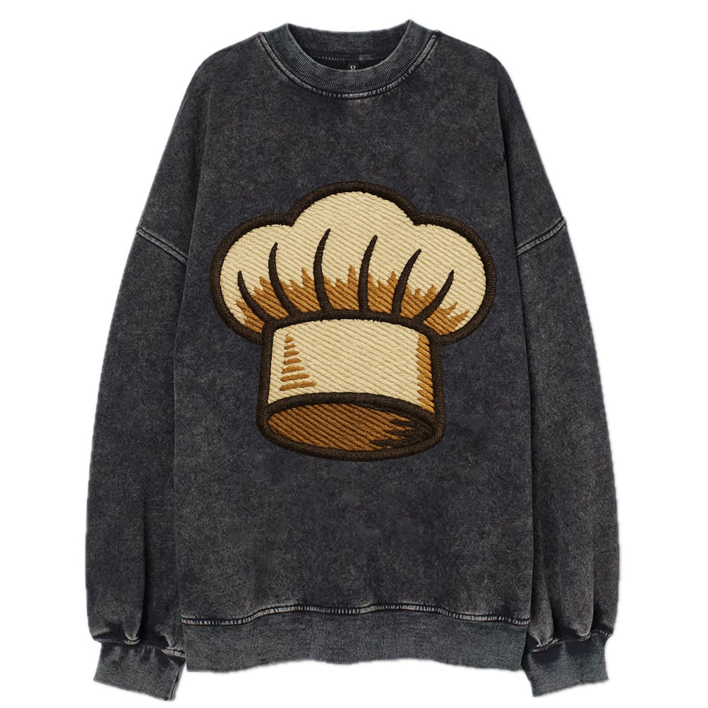 Chef Hat  - Vintage Sweatshirt - Black