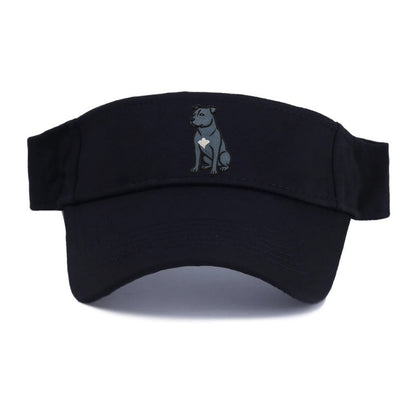 American Staffordshire Terrier - Blue embroidered design - Visor - Black