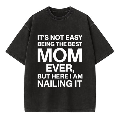 It's not easy being the best HUSBAND ever, but here I am nailing it - Vintage T-shirt - Black