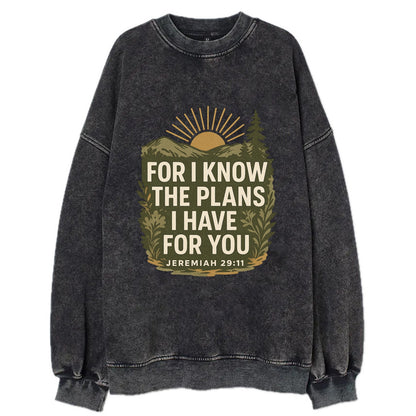 Jeremiah 29:11 Sunrise - Vintage Sweatshirt - Black