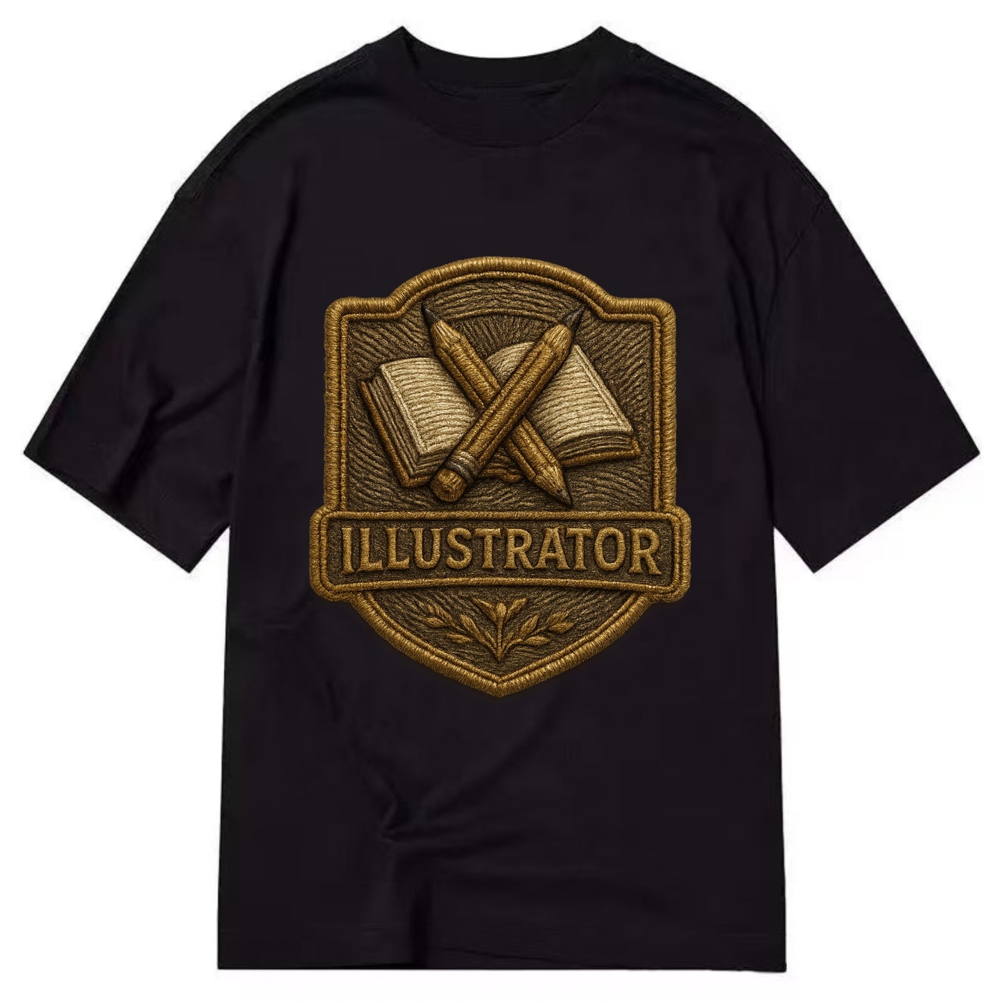 Pencils and sketchbook - illustrator badge - Classic T-shirt - Black