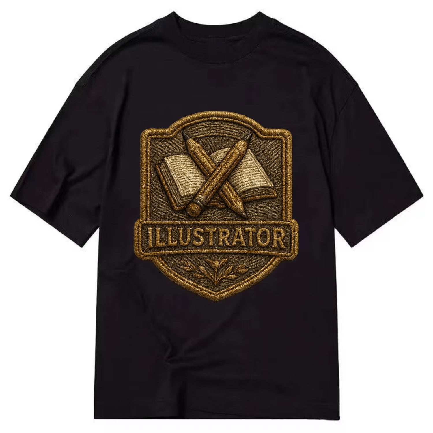 Pencils and sketchbook - illustrator badge - Classic T-shirt - Black