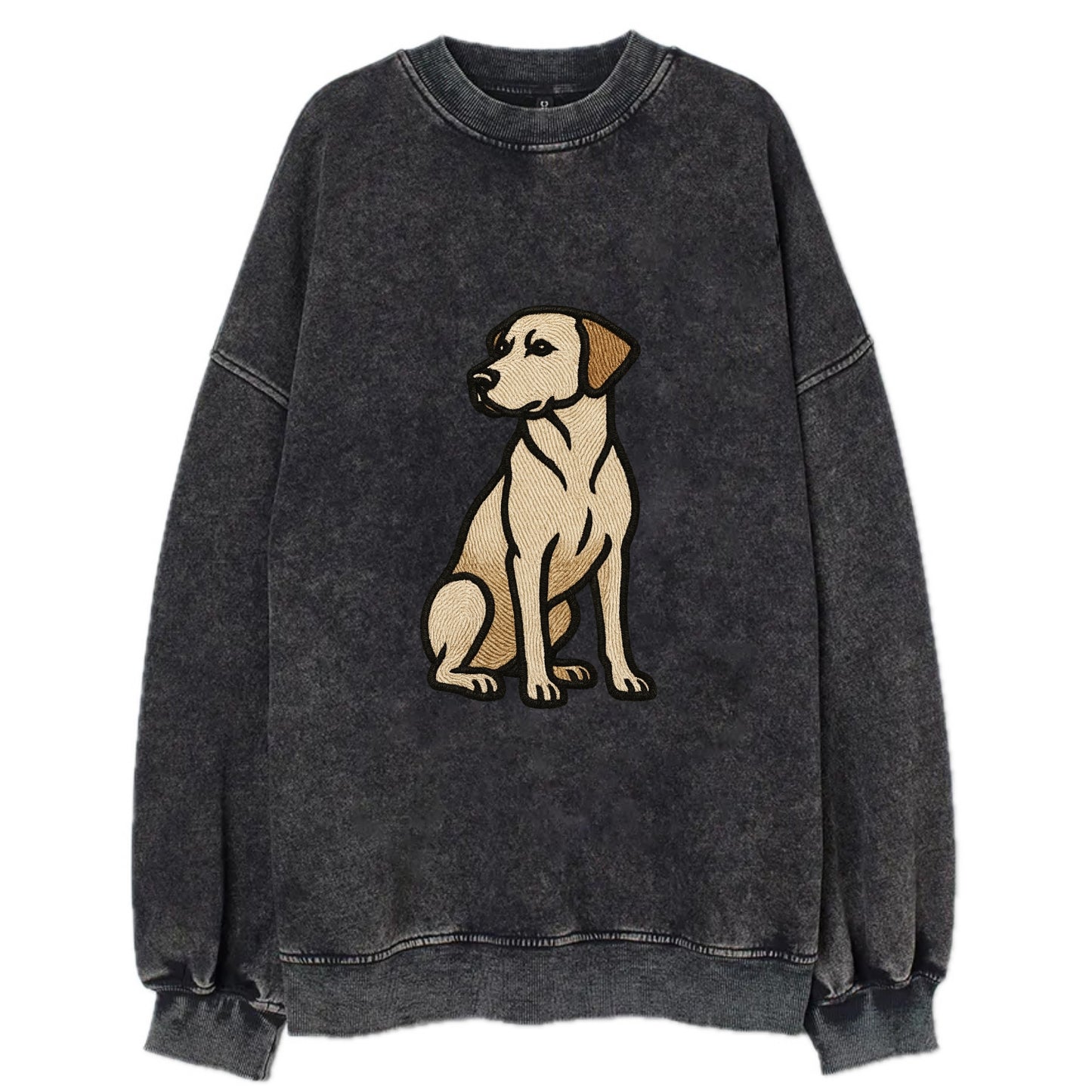 Rhodesian Ridgeback - Red wheaten sittin Vintage Sweatshirt - Black