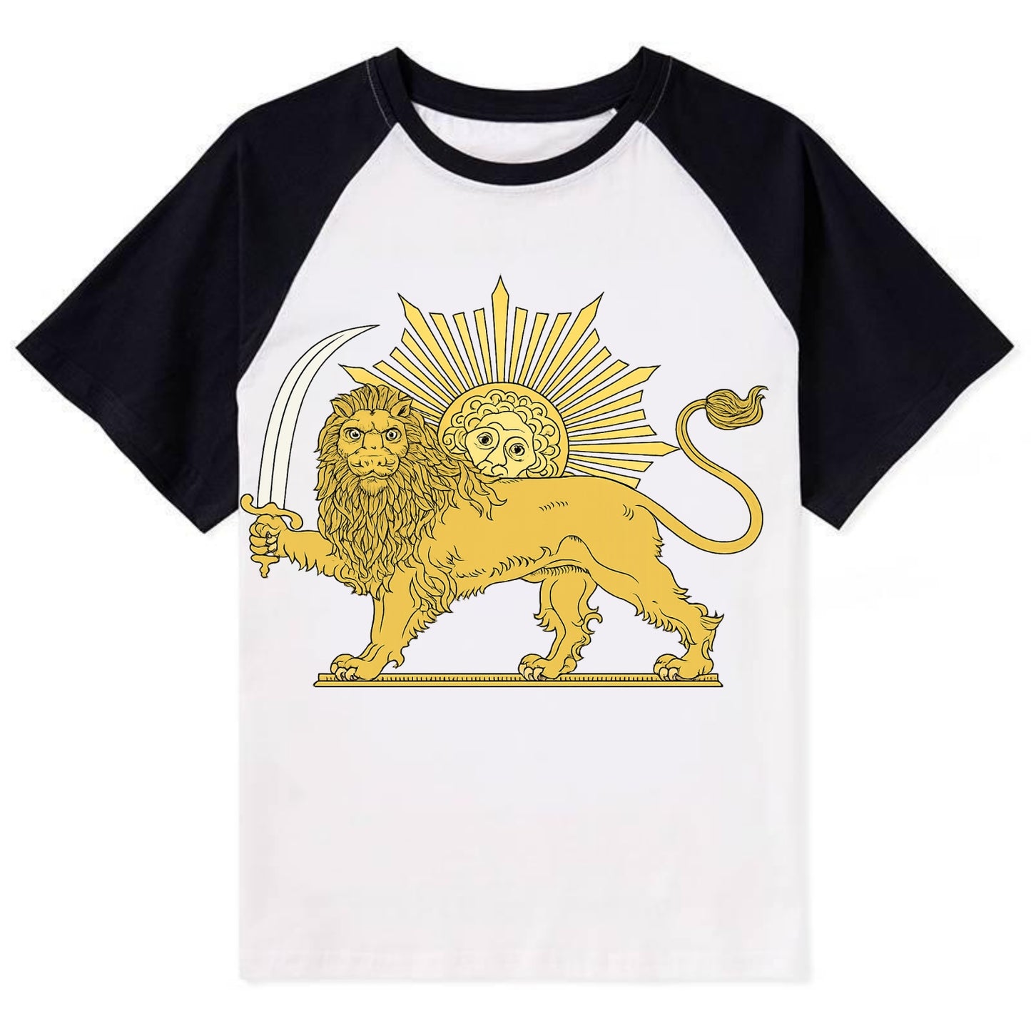 Shir O Khorshid - Contrast Raglan T-shirt - Black