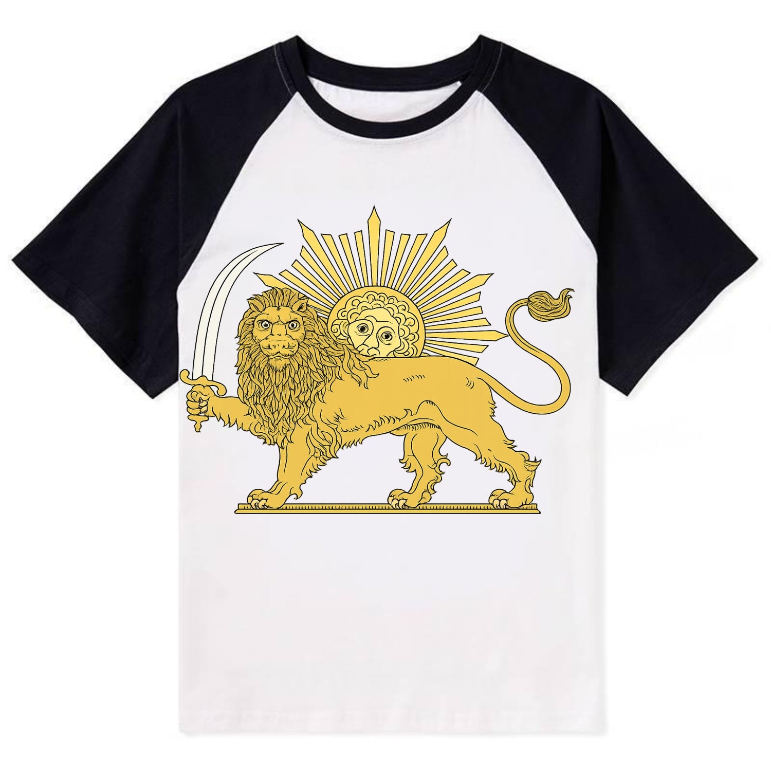 Shir O Khorshid - Contrast Raglan T-shirt - Black