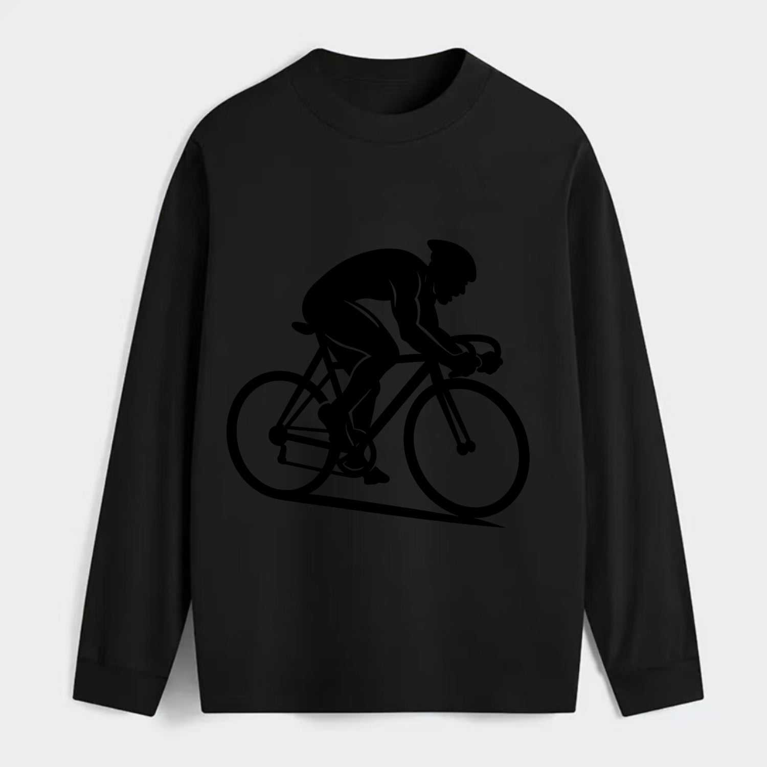 Sprint cyclist racing stance - Classic Long Sleeve Shirt - Black