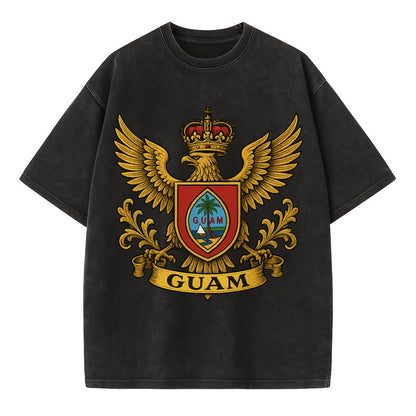 Guam Heritage Badge  - Vintage T-shirt - Black
