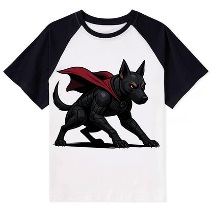 Belgian Malinois Black Panther  - Contra - Contrast Raglan T-shirt - Black