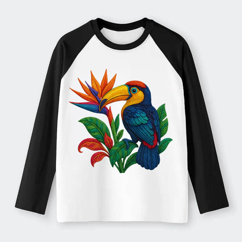 Toucan Paradise - Raglan Long Sleeve T-Shirt