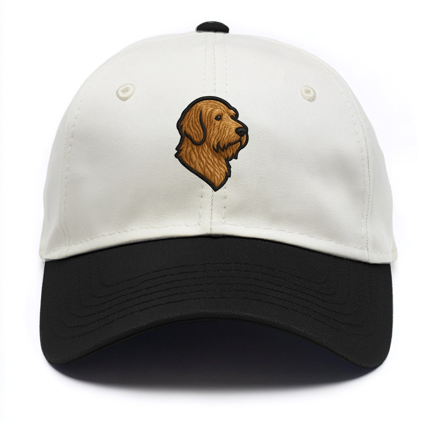 Otterhound - Trendy shaggy hound logo wi - Two Tone Cap - Black