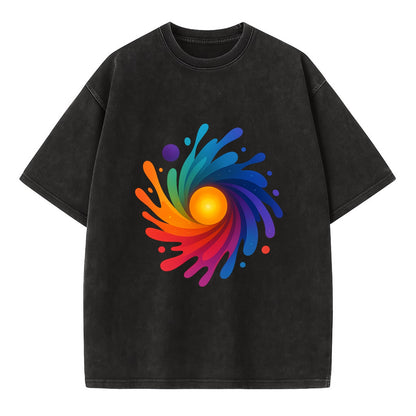 Big Bang Palette - Explosion of paint co - Vintage T-shirt - Black