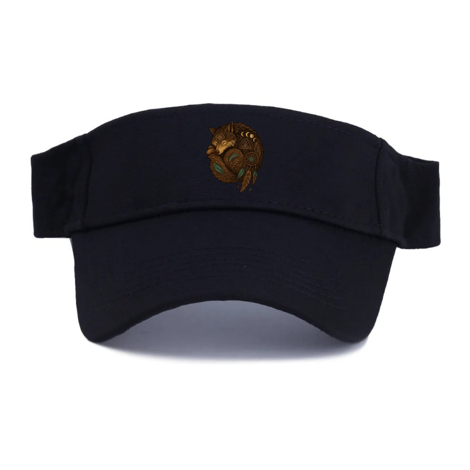Sleeping Wolf Peace  - Visor - Black