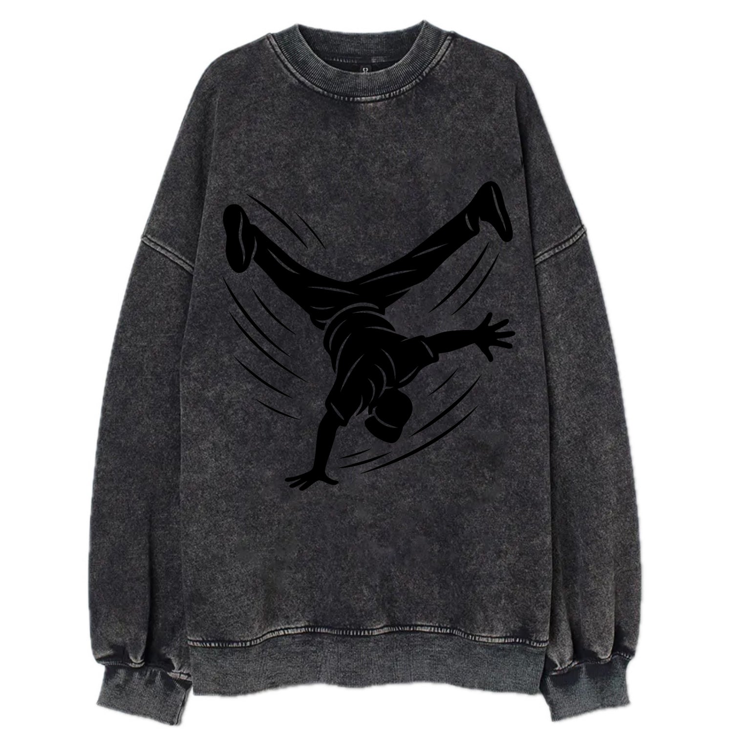 Breakdancer windmill move - Vintage Sweatshirt - Black