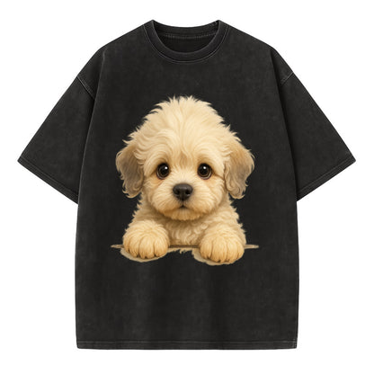 Dandie Dinmont Terrier  - Vintage T-shirt - Black