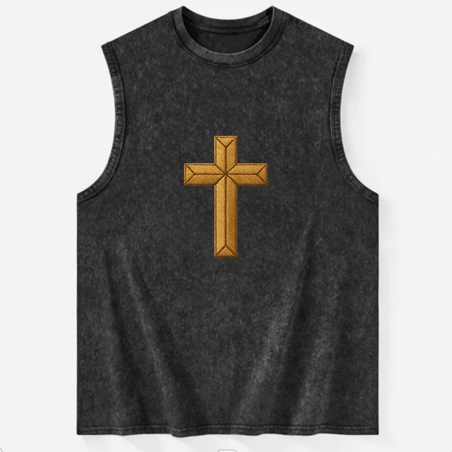 Rock Cross  - Vintage Washed Tank - Black