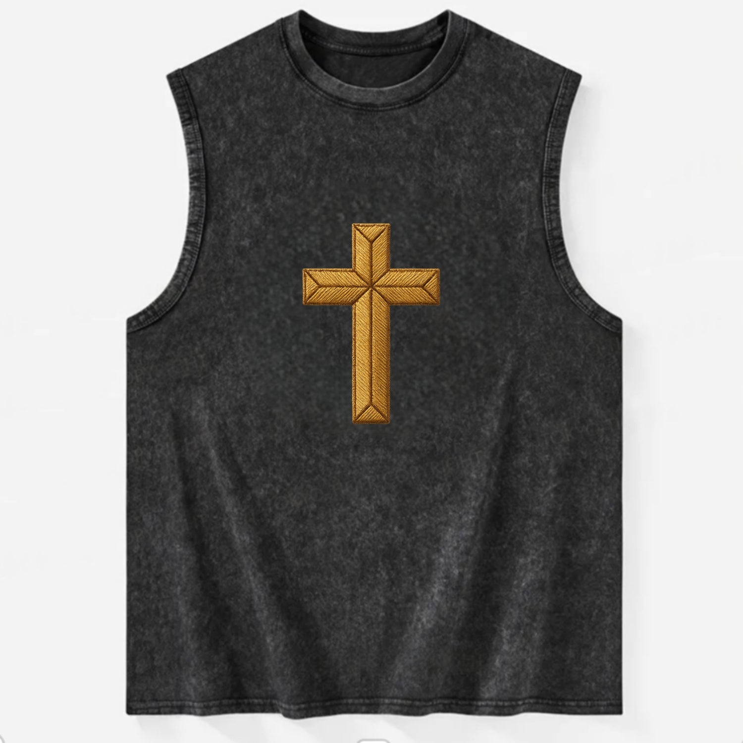 Rock Cross  - Vintage Washed Tank - Black
