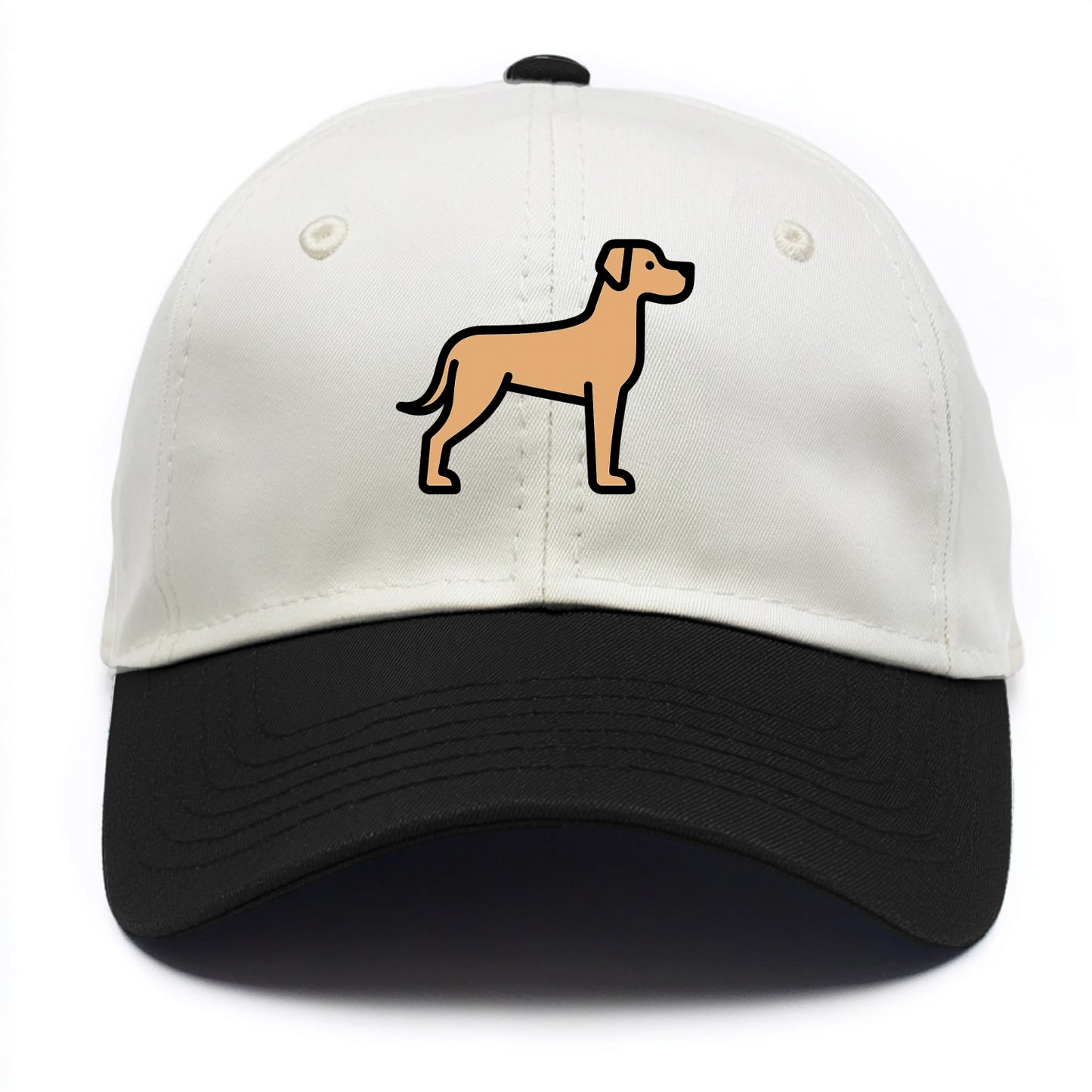Great Dane - Fawn colored flat side profile - Two Tone Cap - Black