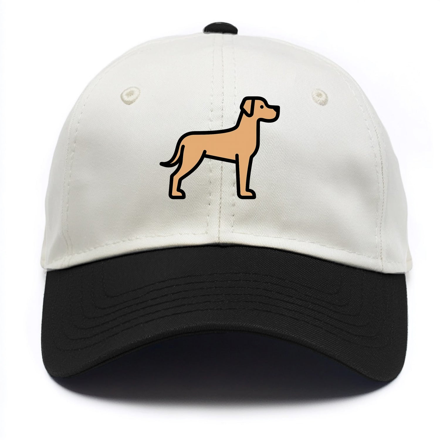 Great Dane - Fawn colored flat side profile - Two Tone Cap - Black