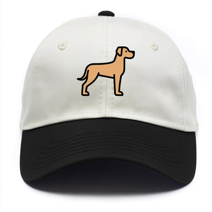 Great Dane - Fawn colored flat side profile - Two Tone Cap - Black