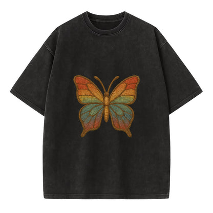Butterfly Transformation  - Vintage T-shirt - Black