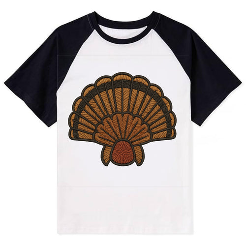 Turkey Feather  - Contrast Raglan T-shirt