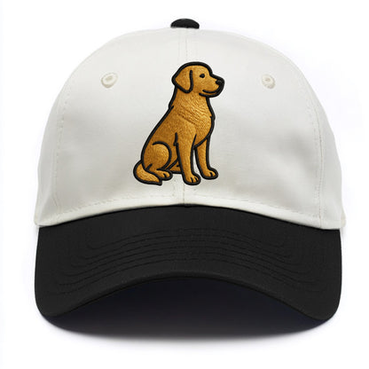 Golden Retriever - Contemporary geometri - Two Tone Cap - Black