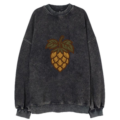 Hop Cone  - Vintage Sweatshirt - Black