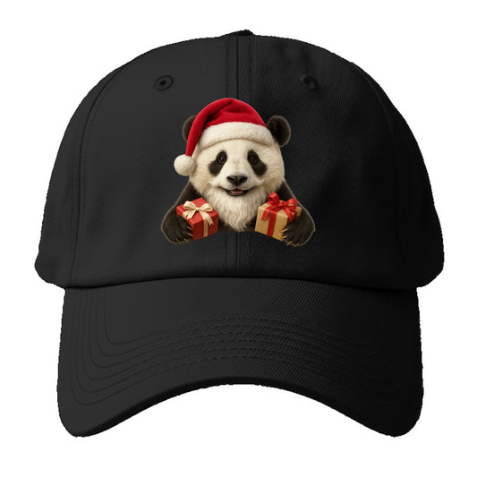 Santa Panda  - Baseball Cap For Big Heads - Black