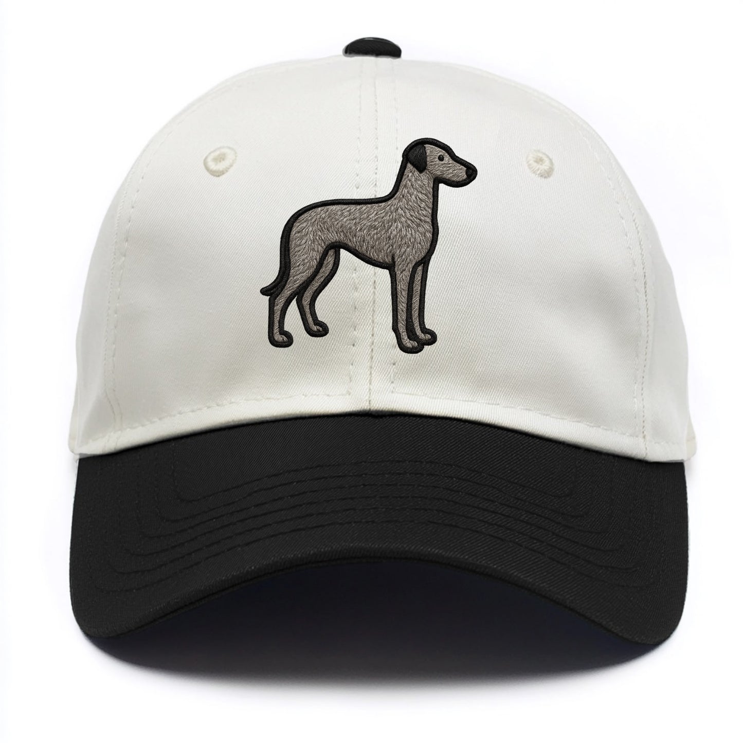 Scottish Deerhound - Trendy hound silhou - Two Tone Cap - Black